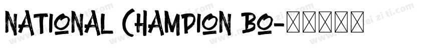 National Champion Bo字体转换